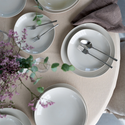 Ceramic plate set 12 pcs - Elements North Organic Structure