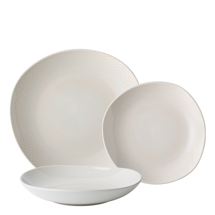 Ceramic plate set 12 pcs - Elements North Organic Structure