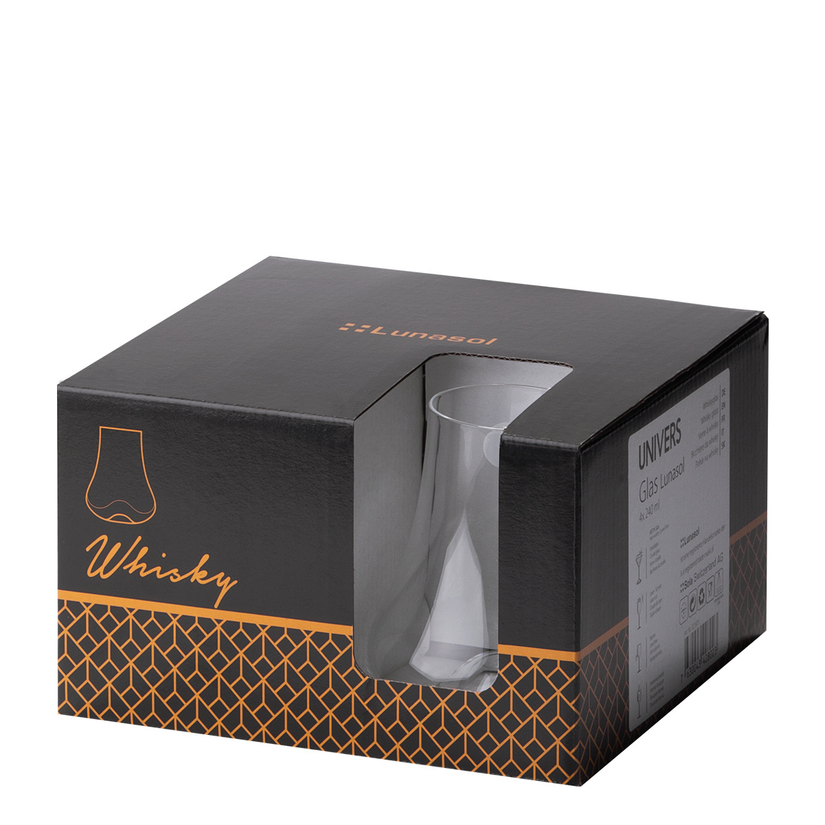 Whisky glass Wave 240 ml, set of 4 - Univers Glas Lunasol