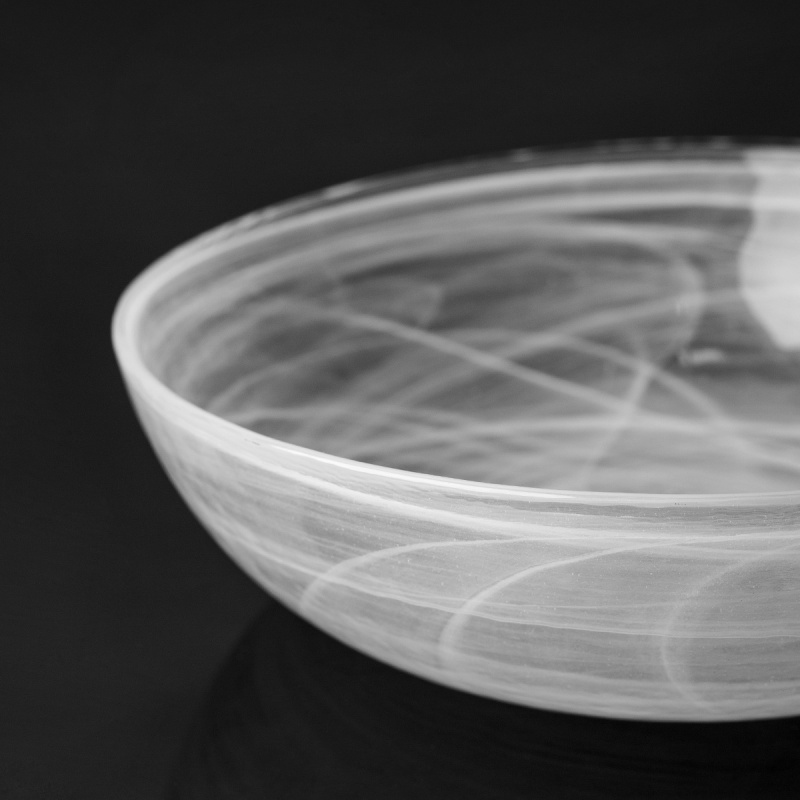 Schale weiß 18 cm - Elements Glass