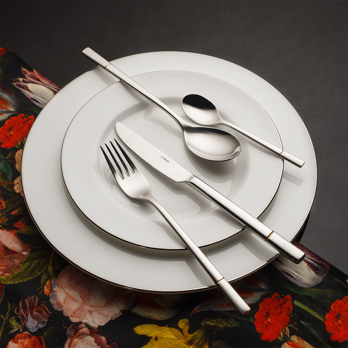 Dessertbesteck-Set 24-tlg. — Luxus Goldrille