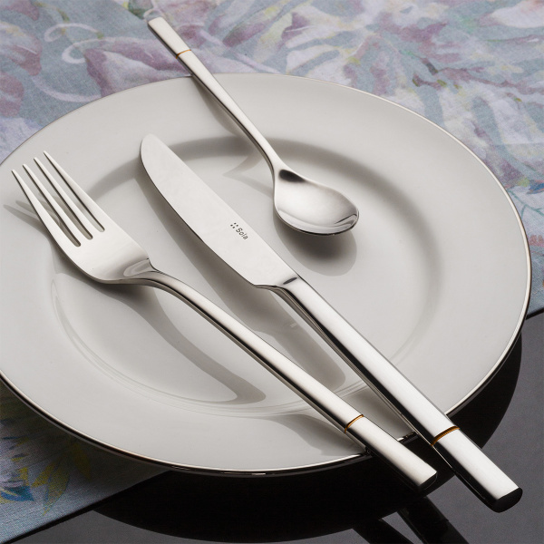 Dessertbesteck-Set 24-tlg. — Luxus Goldrille