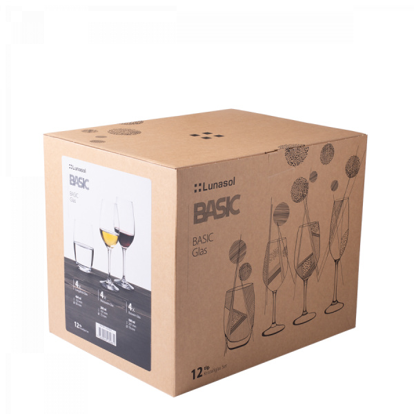 Set iniziale di bicchieri per la casa 12 pz - BASIC Glas Lunasol