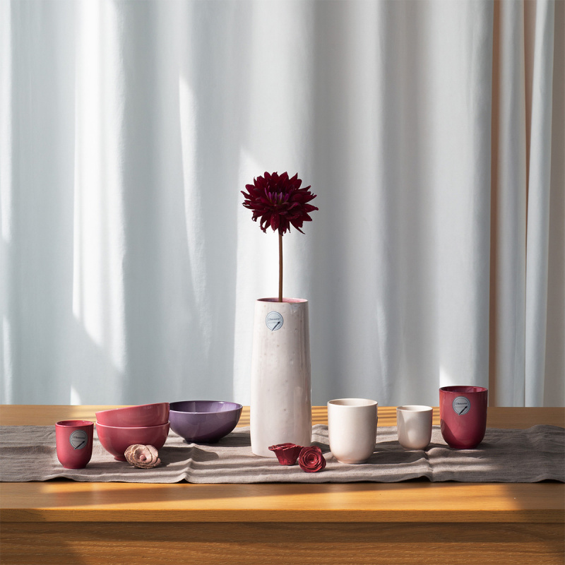 Mokka cup without handle 80 ml | Gaya Solatelier Rose Crystal