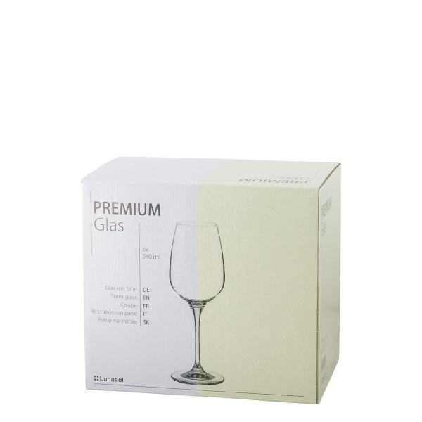 Calici Sauvignon blanc 340 ml set 6 pz - Premium Glas Crystal