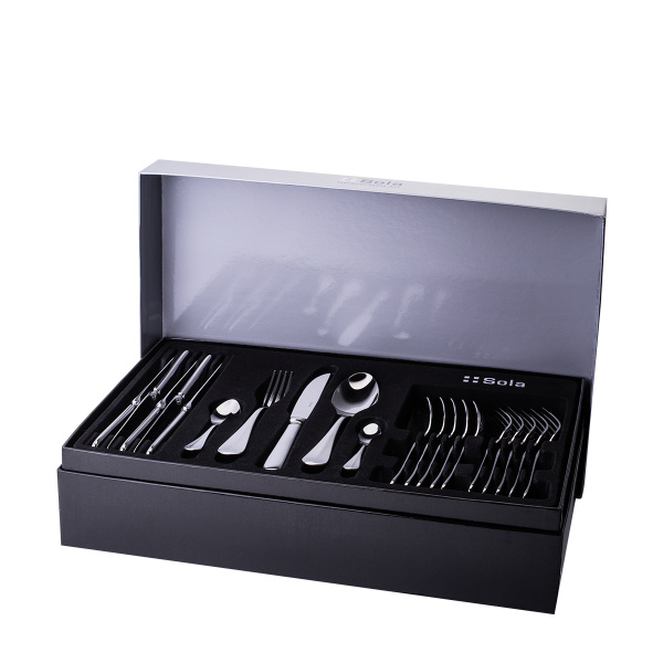 Ensemble de couverts 60 pièces manche plein - Baguette Gastro poli