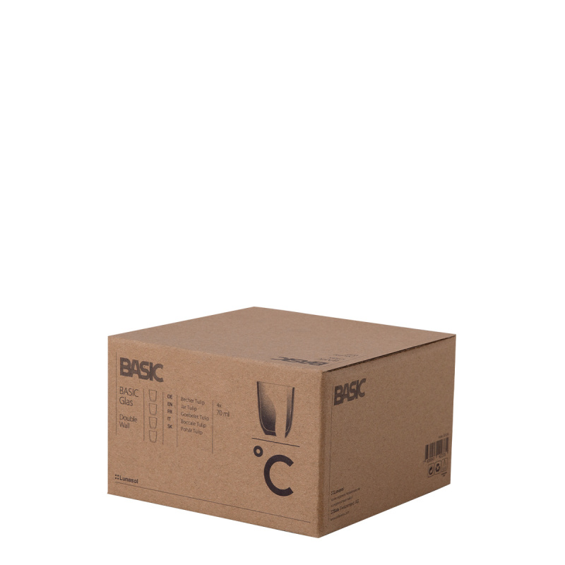 Bicchiere BASIC Glas Double Wall 70 ml - set da 4