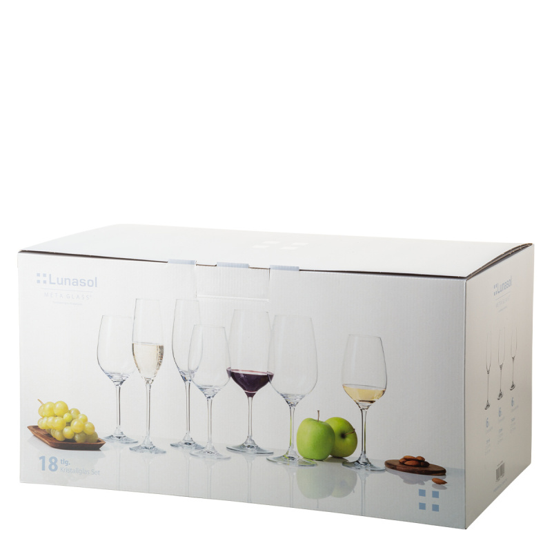 Starter glass set for the home 18 pcs – Premium Glas Crystal