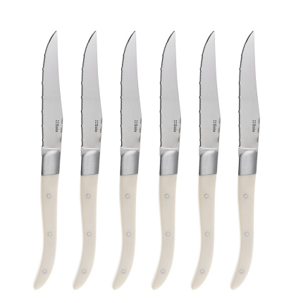 Steak knife set 6 pcs white | Basic Country II