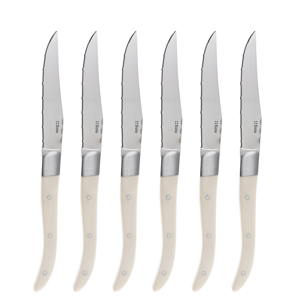 Steak knife set 6 pcs white | Basic Country II