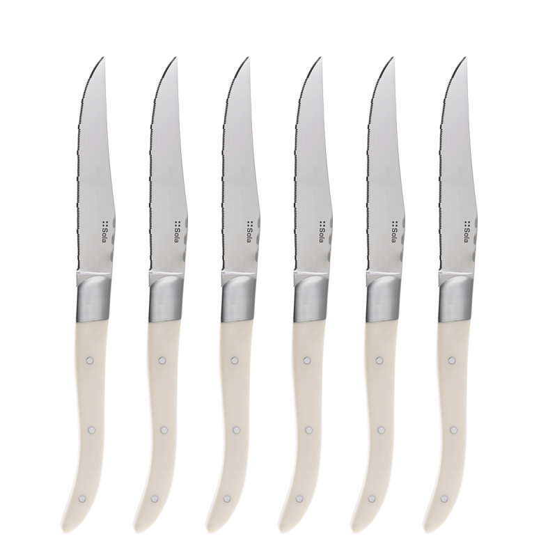 Steak knife set 6 pcs white | Basic Country II