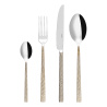 Set di posate 16 pezzi – Sardegna Waterfall PVD Champagne manico in grafite