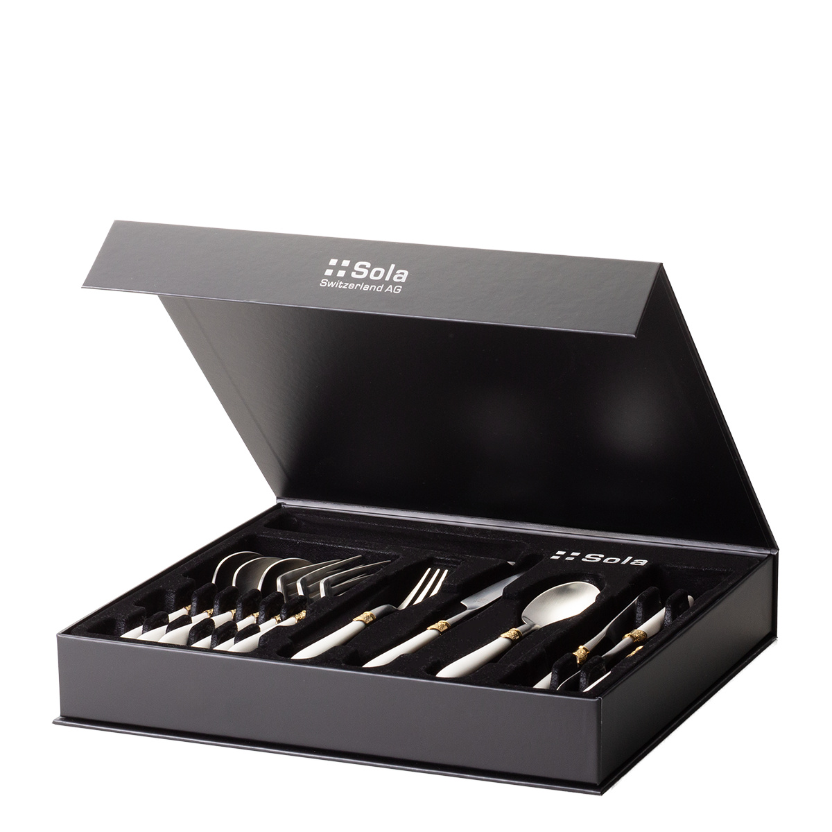 Besteckset 16-tlg. – GAYA Exeter Stiel weiss