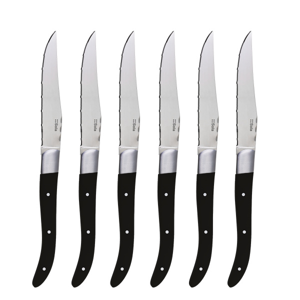 Steakmesserset 6-tlg. schwarz | Basic Country II