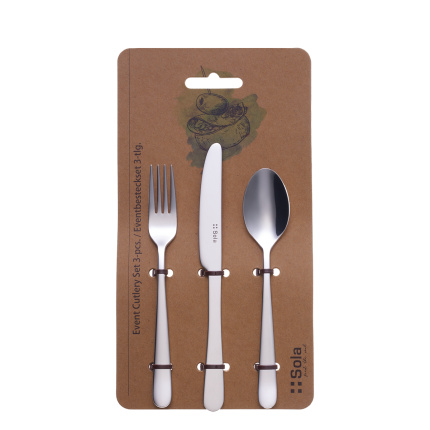 Event cutlery set 3 pcs – Basic Alpha