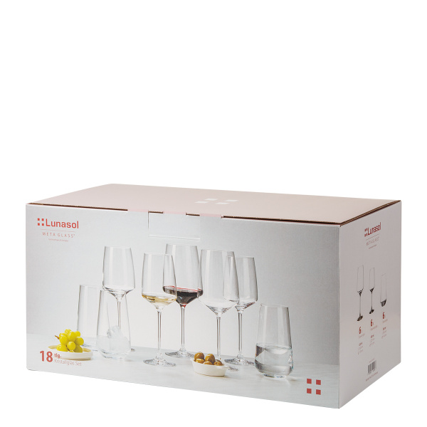 Starter glass set for the home 18 pcs - 21st CENTURY Glas Lunasol