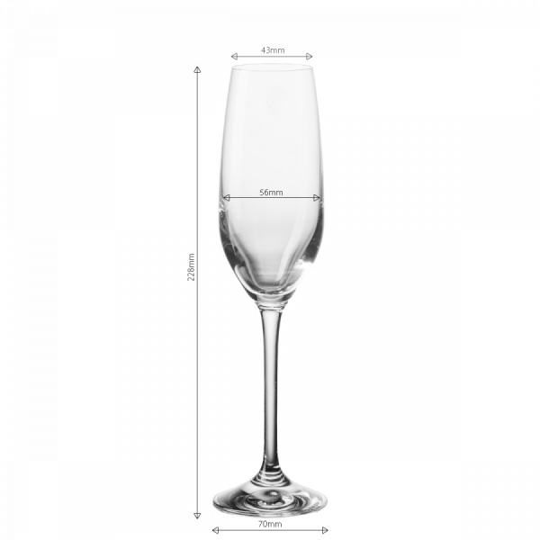 Calici da champagne 205 ml set 4 pz - Univers Glas Lunasol META Glass