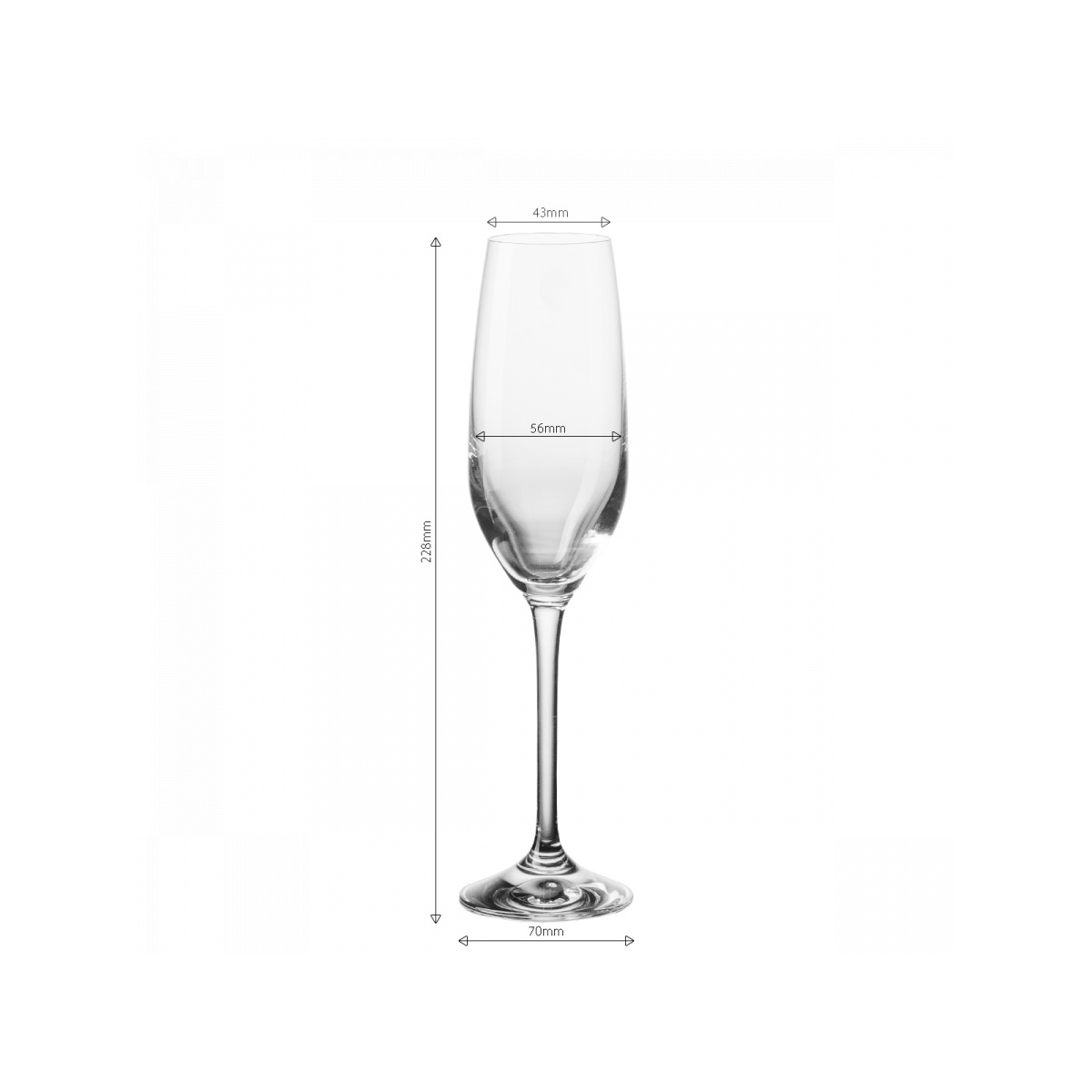 Calici da champagne 205 ml set 4 pz - Univers Glas Lunasol META Glass