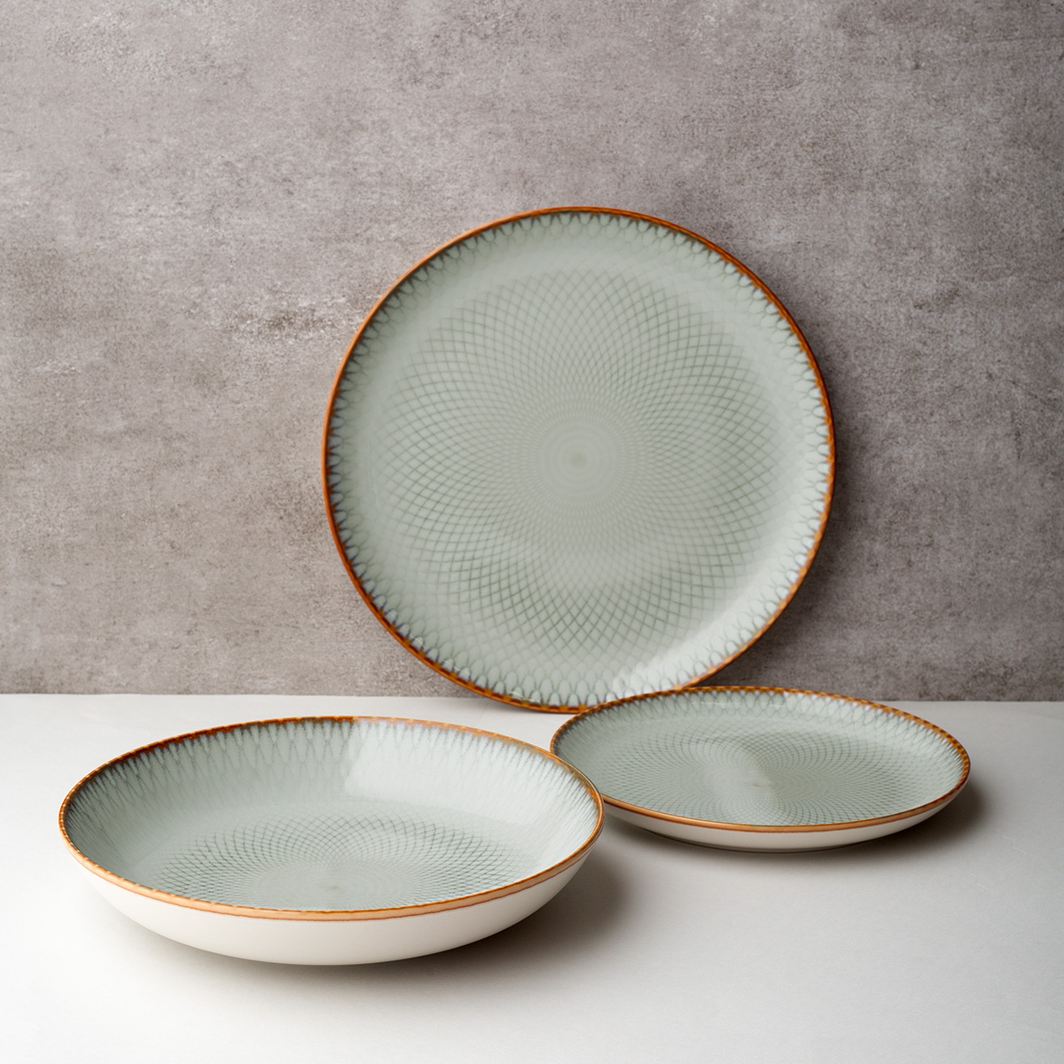 Assiette à dessert Coupe 20 cm lot de 4 - Elements Day Mandala
