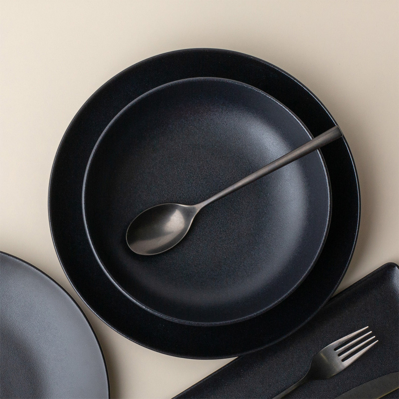 Deep plate U-Coupe 21 cm - BASIC Lunasol black matt
