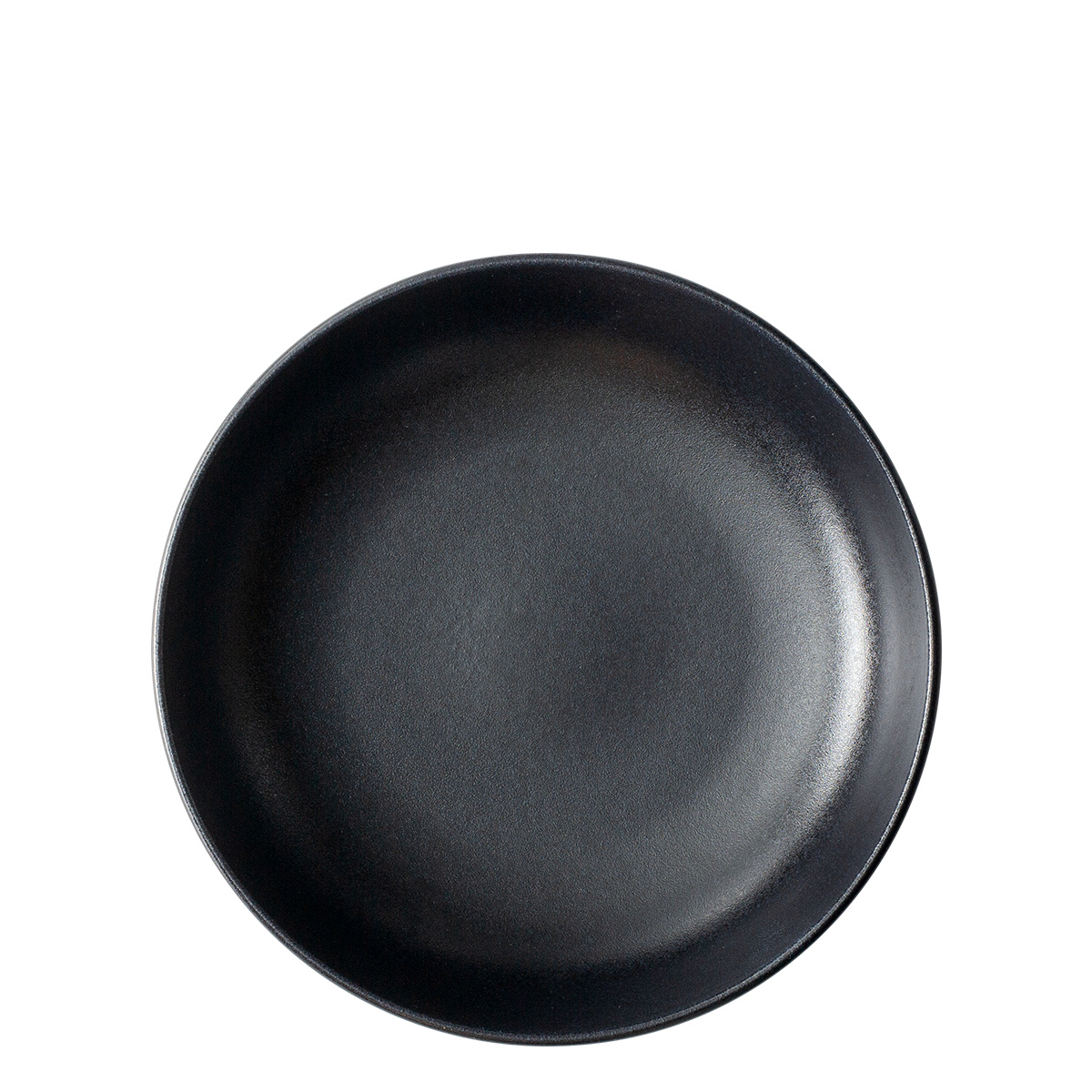 Assiette creuse U-Coupe 21 cm - BASIC Lunasol noir mat