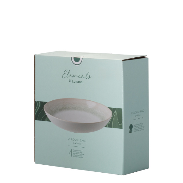 Deep plate set 4 pcs | Vulcano Sand la mar