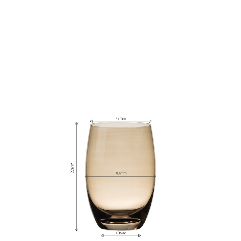 Tumbler glasses taupe 460 ml 6 pcs - Optima Glas Lunasol