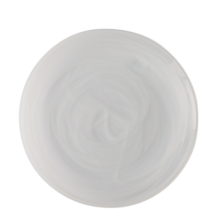 Teller flach weiß 28 cm - Elements Glass