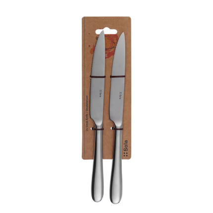 Steak knife set 2 pcs on hanging card – Basic Alpha