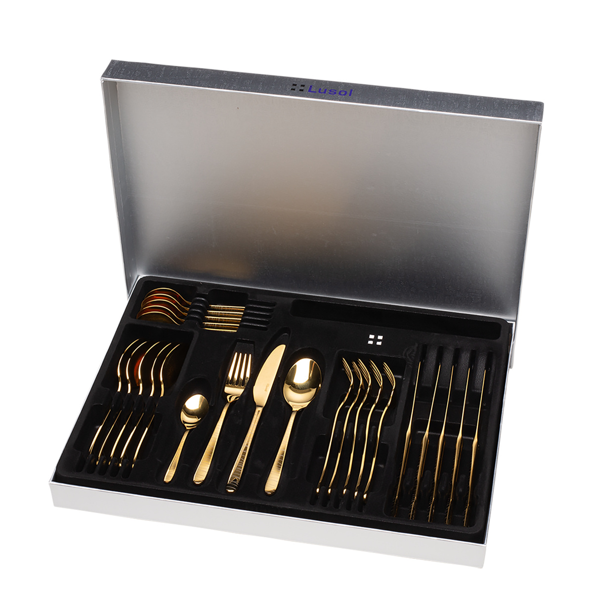 Set di posate 24 pezzi – Montreal PVD oro – Lines