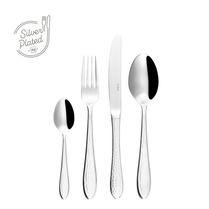 Silver-plated dessert set 24 pcs | Queen Sola