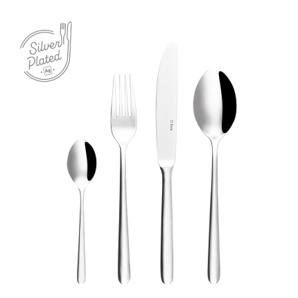 Silver-plated dessert set 24 pcs | Faro Sola