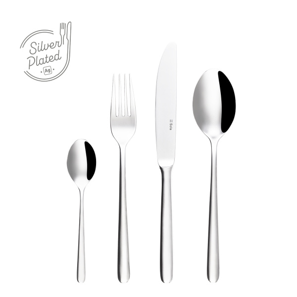 Silver-plated dessert set 24 pcs | Faro Sola
