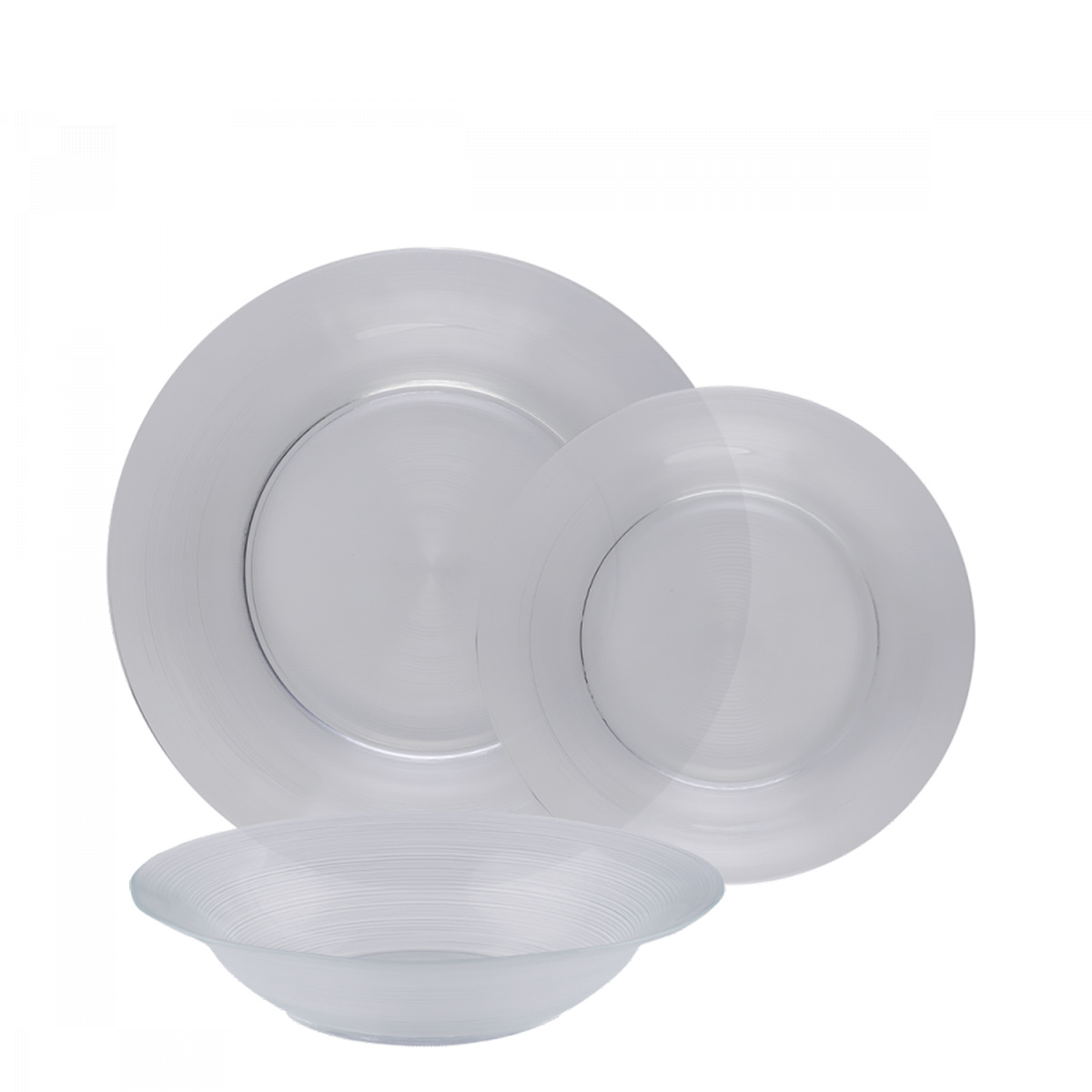 Set di piatti 12 pz. - Basic Chic Glass