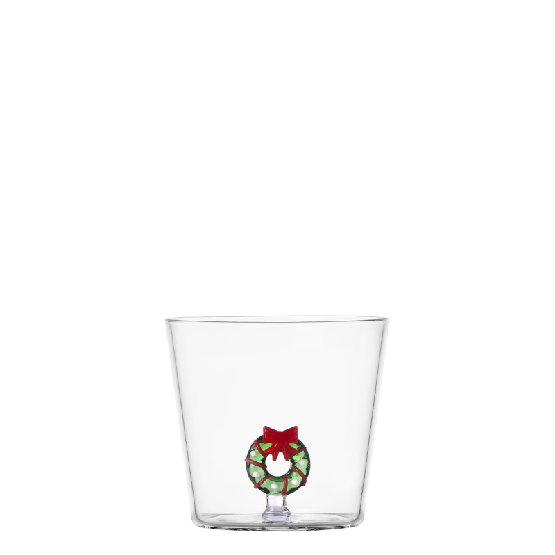 Glass with Christmas wreath motif | Ichendorf