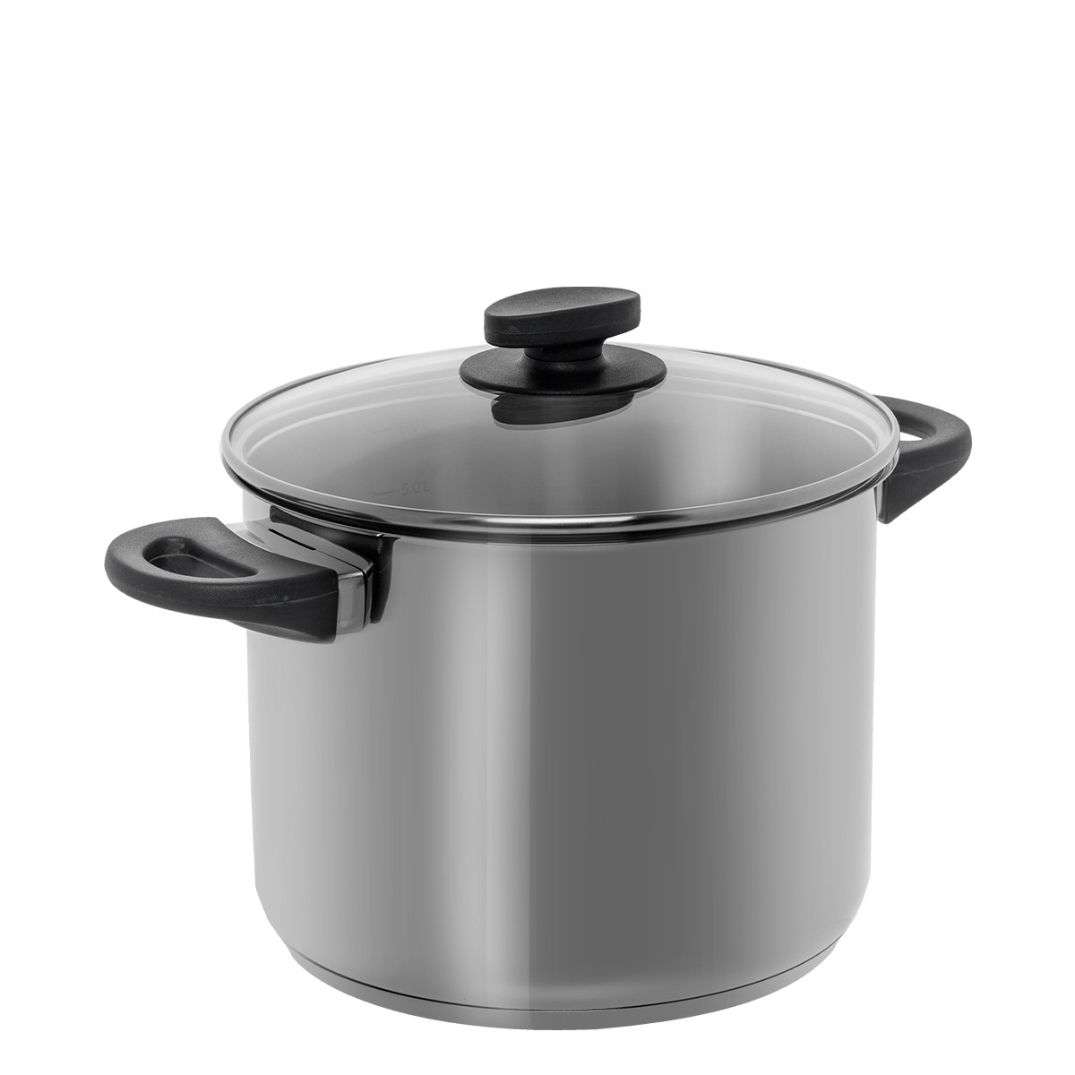 Casseruola con manico e coperchio da 22 cm, 6,5 lt.