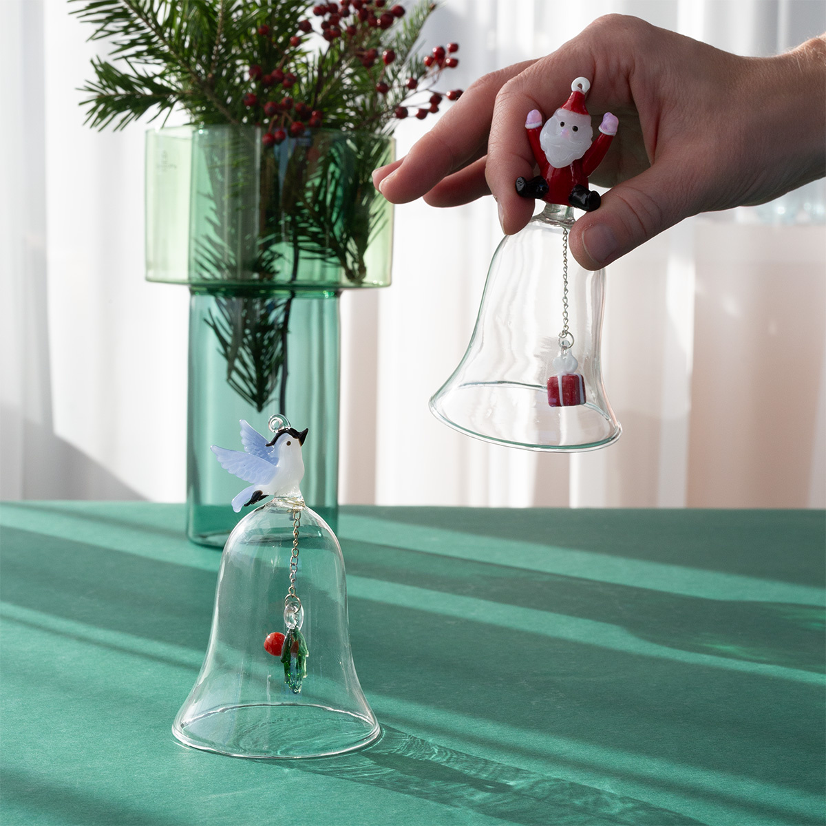 Glass bell Santa Claus | Ichendorf
