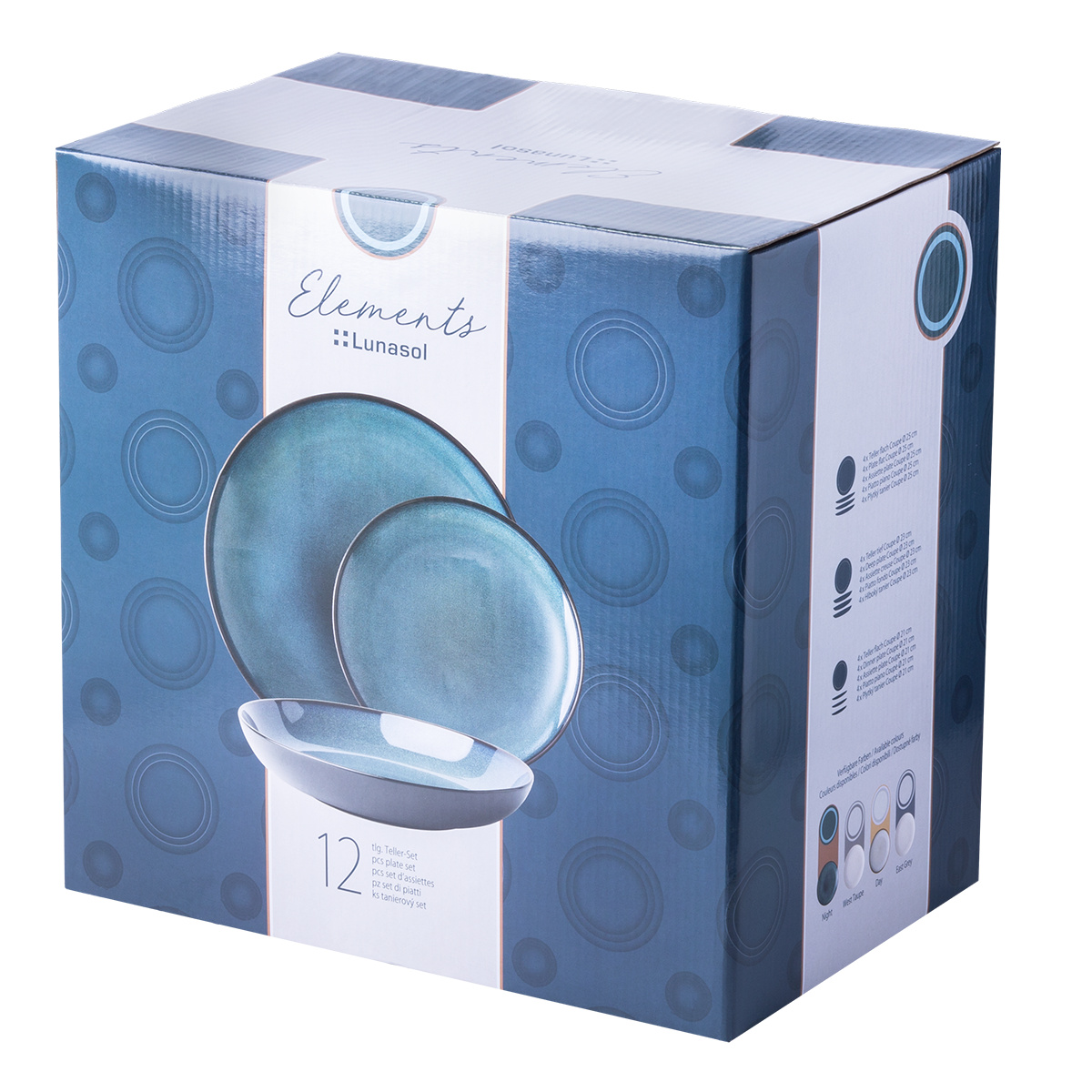 Starter tableware set 36 pcs | Elements Night