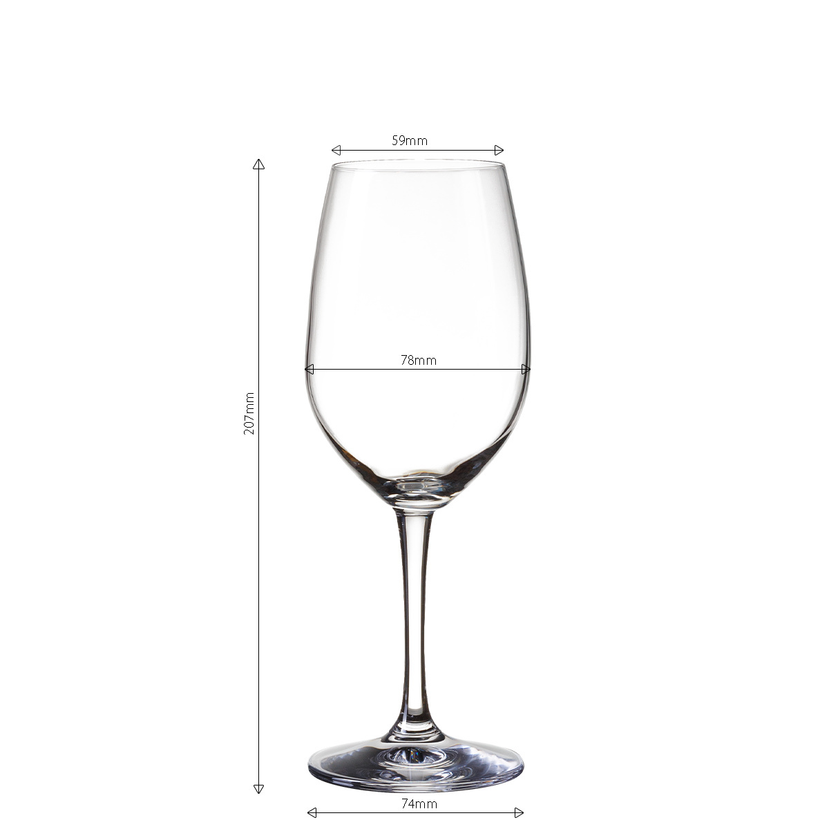 Red wine glasses 380 ml set of 4 - BASIC Glas Lunasol META Glass
