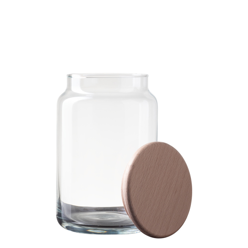 Glass container with lid 0,93 l | Basic Kitchen