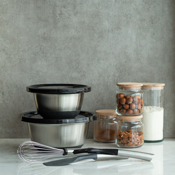 Set di ciotole per mescolare con coperchio 4 pz – Basic Kitchen