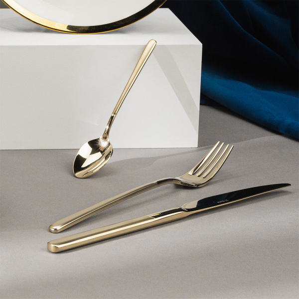 Set di posate 16 pezzi – Kyoto PVD Champagne sabbiato