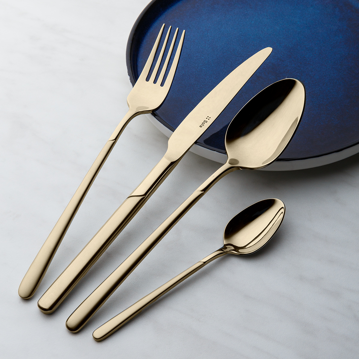 Set di posate 16 pezzi – Kyoto PVD Champagne sabbiato