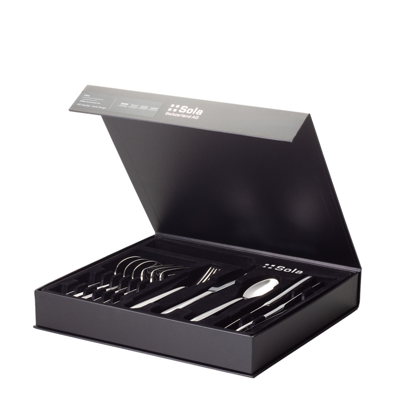 Cutlery set 16 pcs - Montevideo sandblasted in magnetic box