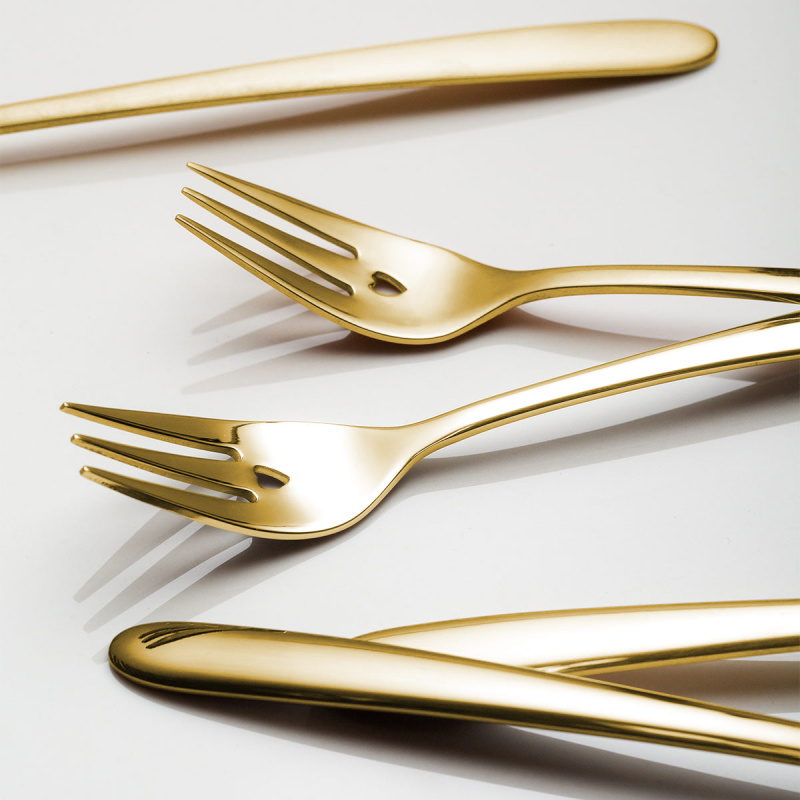 Gift set with heart 6 pcs gold | Love Cutlery