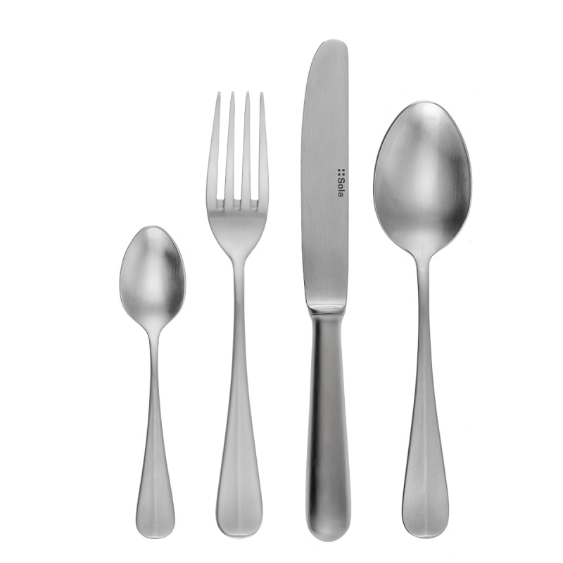 Dessert cutlery set 24 pcs | Baguette matte