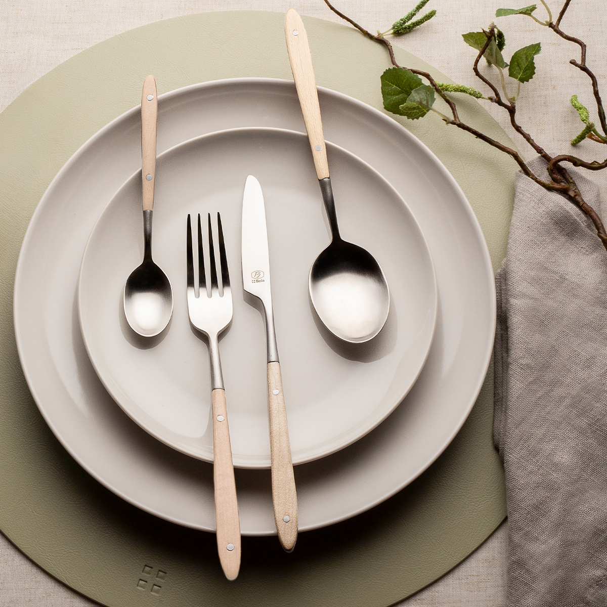 Set posate 16 pezzi | Gaya Exeter Bistro Maple