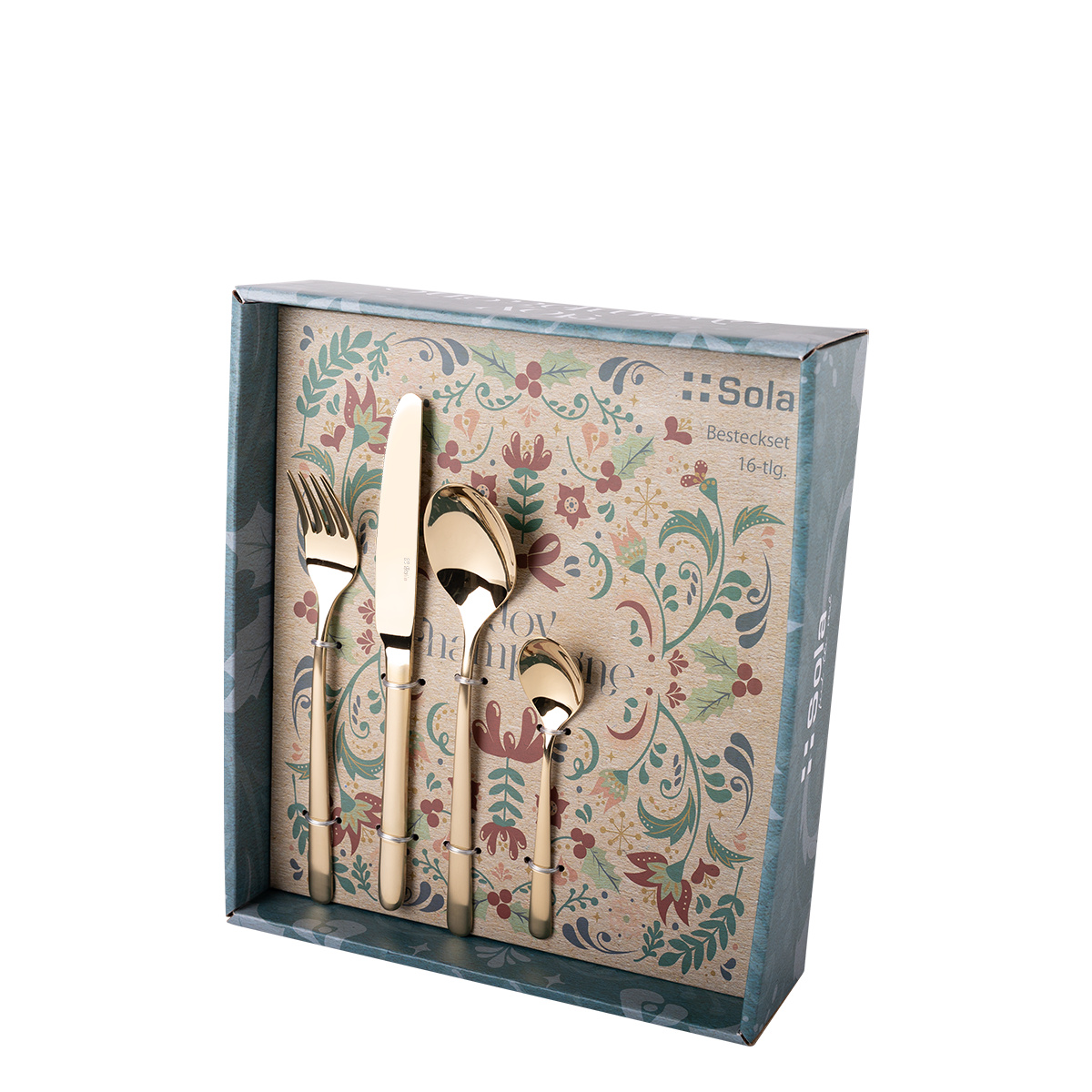 Set posate 16 pezzi Joy champagne | Sola