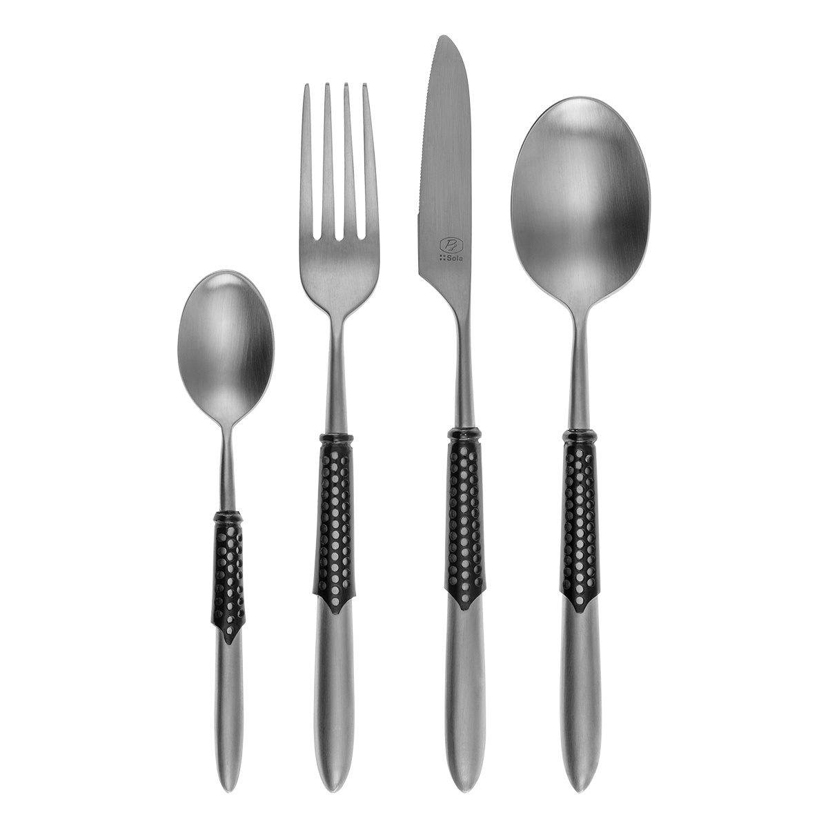 Cutlery set 24 pcs | Gaya Exeter Black Sleeve