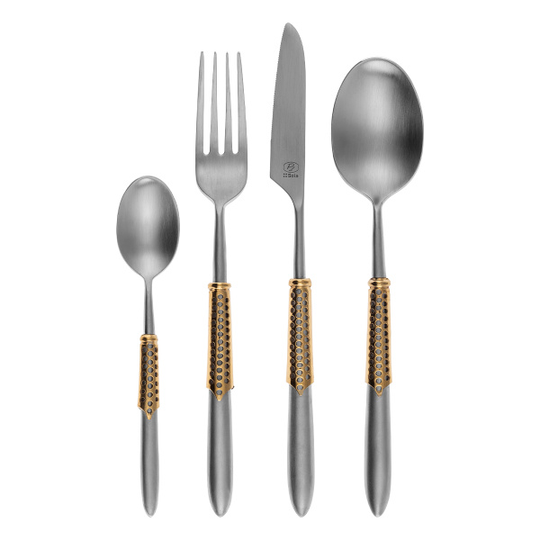 Set posate 24 pezzi | Gaya Exeter Gold Sleeve